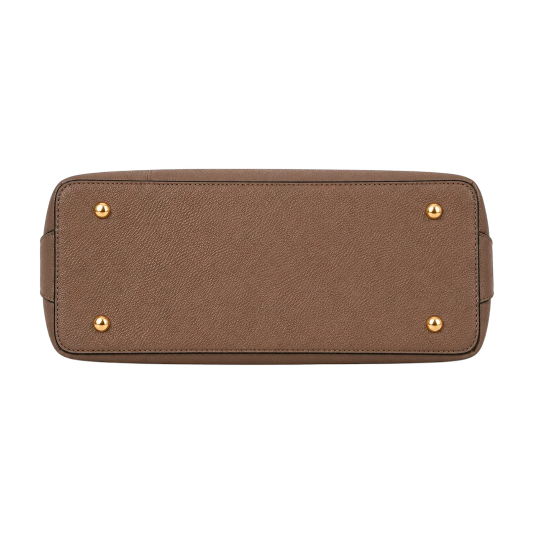 AuraBag Beige Taupe Charm Tote Handbag