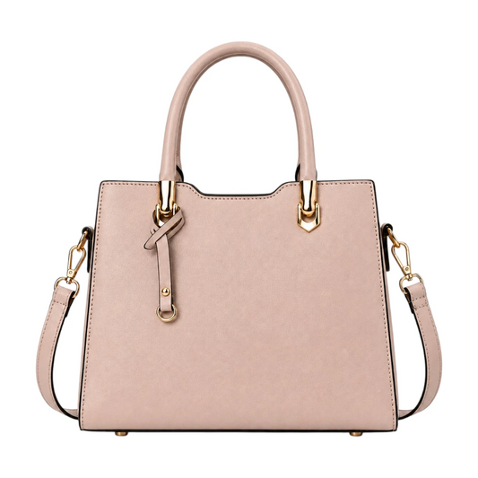 AuraBag Biege Elegance Structured Tote Handbag